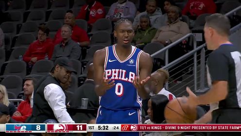 《NBA全场集锦》注意力要集中！马克西闪电发球连线乔治轻松扣篮