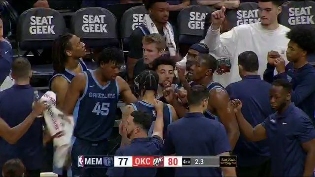 NBA夏季联赛：灰熊vs雷霆第4节英文原声回放