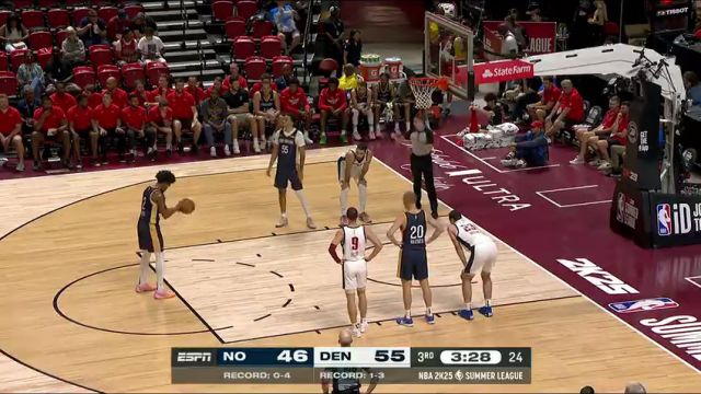 NBA夏季联赛：鹈鹕vs掘金第3节英文原声回放