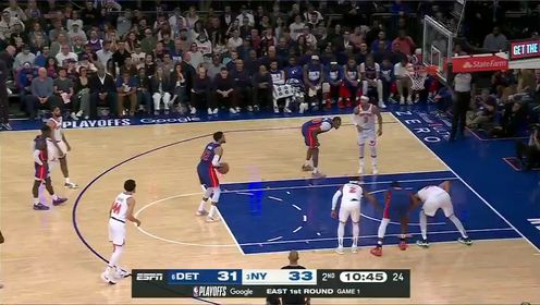 《NBA全场集锦》【回放】NBA季后赛：活塞vs尼克斯G1英文原声全场回放
