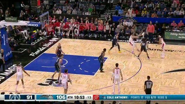 NBA常规赛：奇才vs魔术第4节英文原声回放