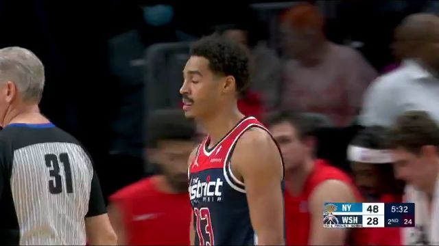 NBA常规赛：尼克斯vs奇才第2节中文解说回放