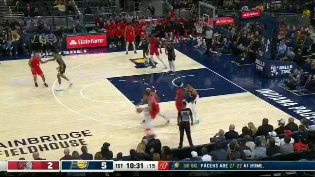 开拓者vs步行者第1节中文解说回放