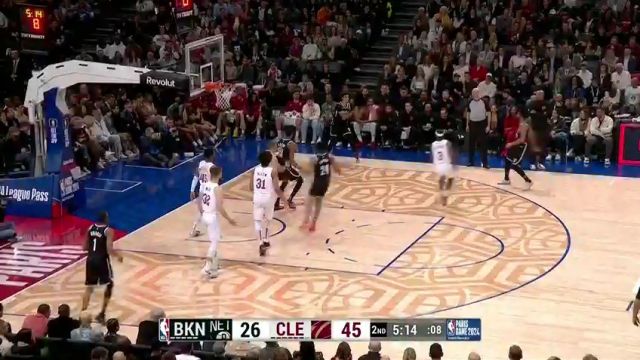 NBA常规赛：篮网vs骑士英文原声全场回放