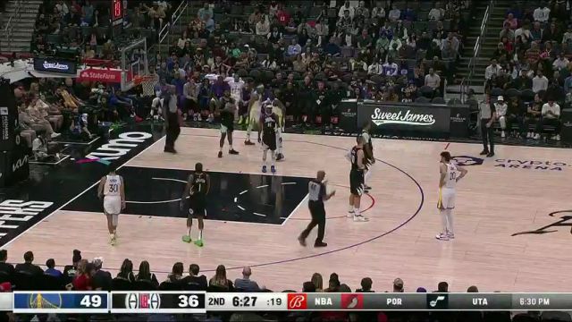 勇士vs快船英文原声全场回放