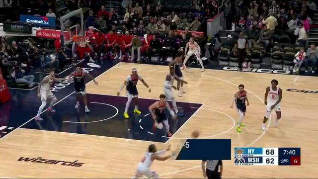 NBA常规赛：尼克斯vs奇才第3节中文解说回放