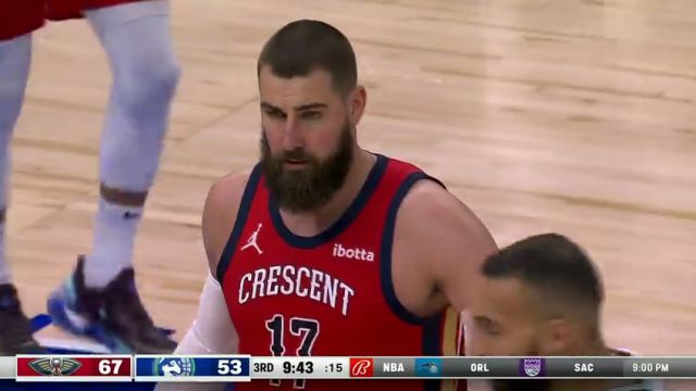 NBA常规赛：鹈鹕vs森林狼第3节英文原声回放