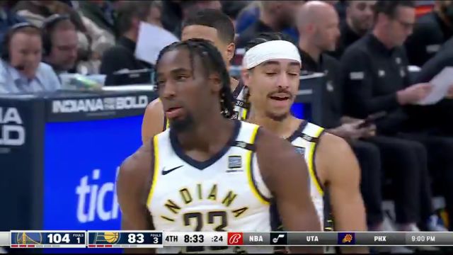 NBA常规赛：勇士vs步行者英文原声全场回放