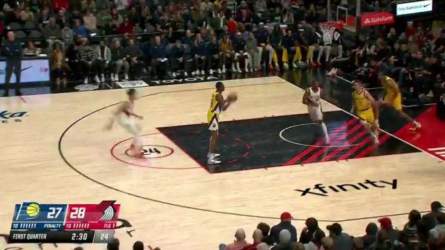 步行者vs开拓者第1节中文解说回放