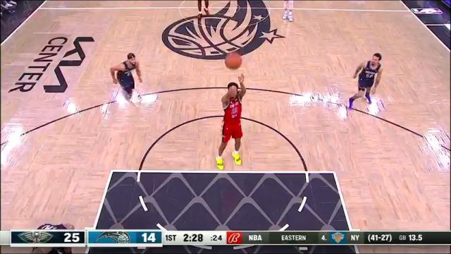 NBA常规赛：鹈鹕vs魔术第1节英文原声回放