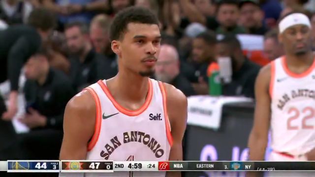  NBA常规赛：勇士vs马刺第2节中文解说回放