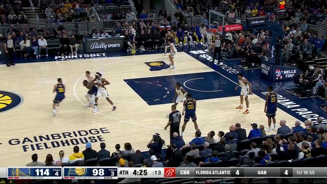 库里vs步行者集锦 全场命中11记三分轰下42分率队取胜