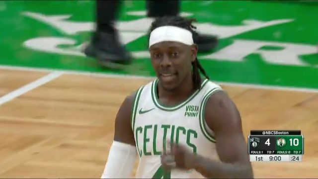 NBA常规赛：篮网vs凯尔特人第1节中解说回放