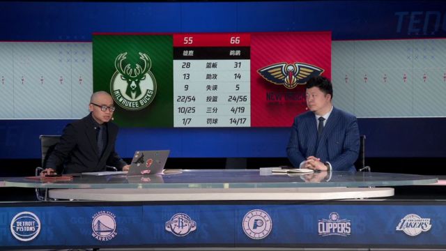 NBA常规赛：雄鹿vs鹈鹕第3节中文解说回放
