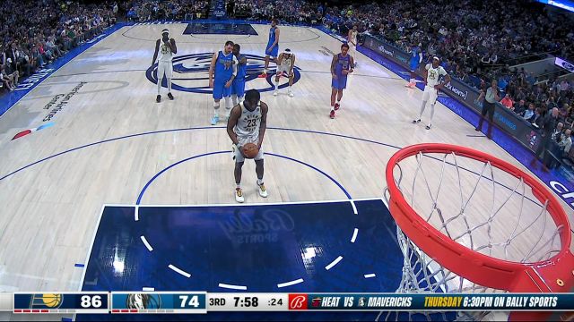 NBA常规赛：步行者vs独行侠第3节中文解说回放