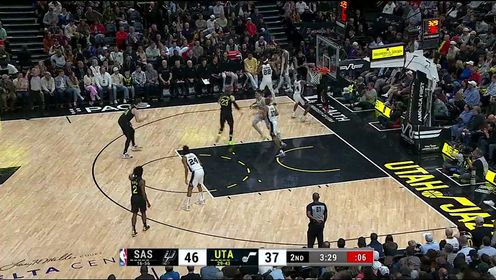 《NBA全场集锦》NBA常规赛：马刺vs爵士第2节中文解说回放