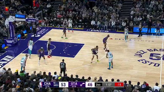 NBA常规赛：黄蜂vs爵士第2节中文解说回放