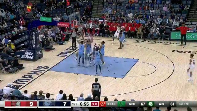 NBA常规赛：开拓者vs灰熊英文原声全场回放