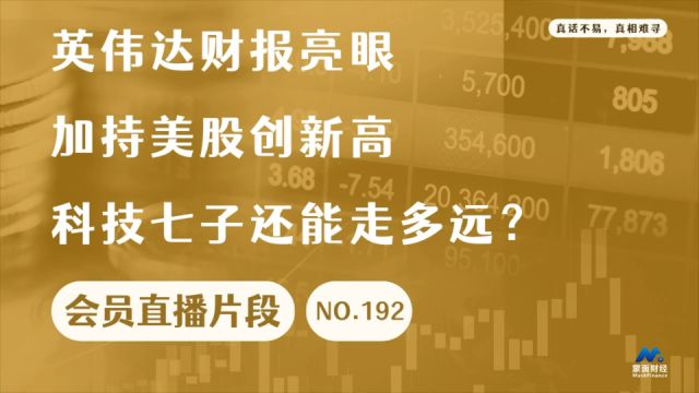 英伟达财报亮眼加持美股创新高,科技七子还能走多远?【会员直播片段】