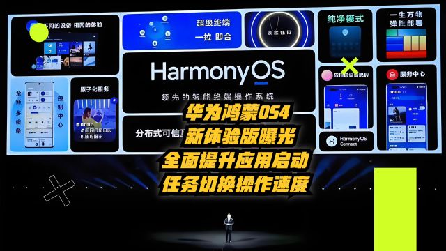 华为鸿蒙OS4新体验版曝光:全面提升应用启动、任务切换操作速度