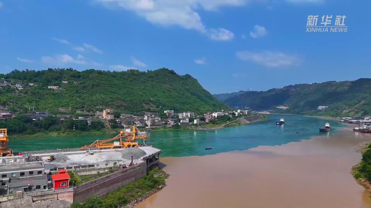 云南水富:两江交汇现清浊分明奇景_高清1080P在线观看平台_腾讯视频