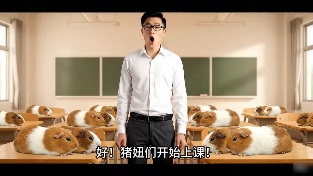 猪妞们开始上课了#老铁爆笑挑战赛_高清1080P在线观看平台_腾讯视频