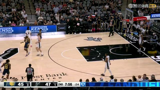 NBA季前赛：步行者vs马刺中文解说全场回放