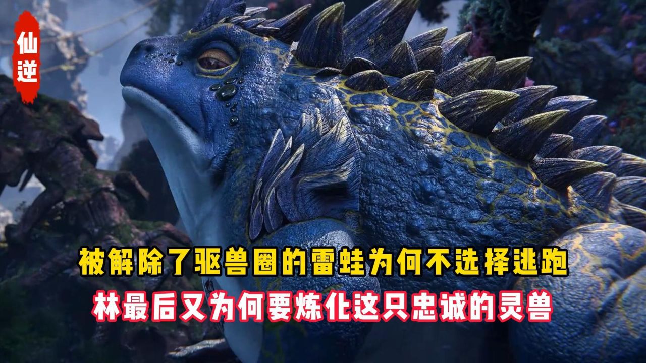 仙逆:被解除了驱兽圈的雷蛙为何不选择逃跑?王林最后又为何要炼化这只忠诚的灵兽?_高清1080P在线观看平台_腾讯视频