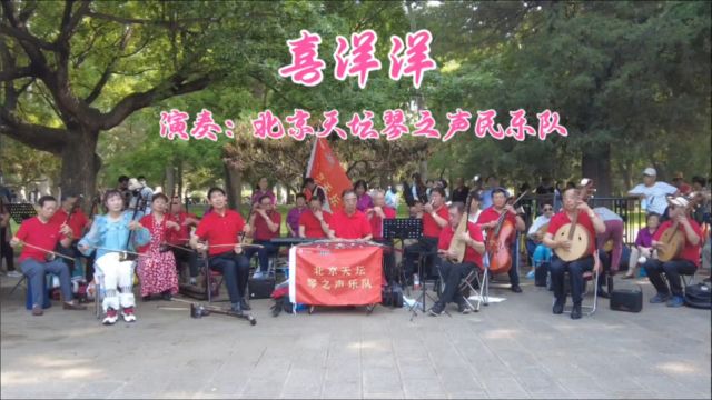 民乐合奏《喜洋洋》,北京天坛琴之声民乐队演奏,喜庆欢快