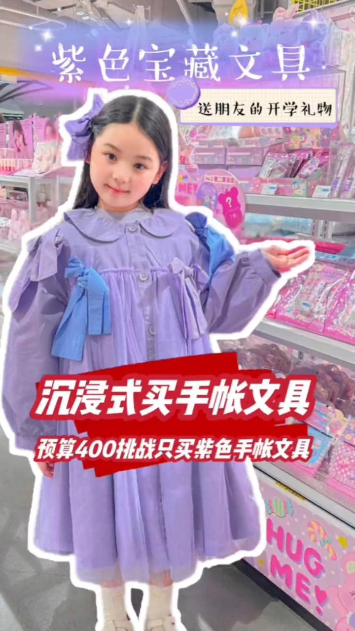 预算400只买紫色手帐文具,还有1天就开学了