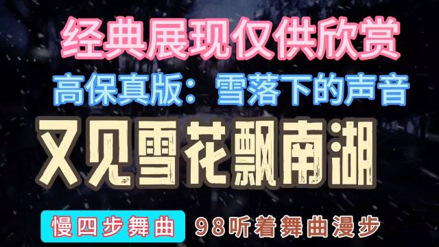 听着舞曲漫步98,又见雪花飘南湖,慢四步舞雪落的声音