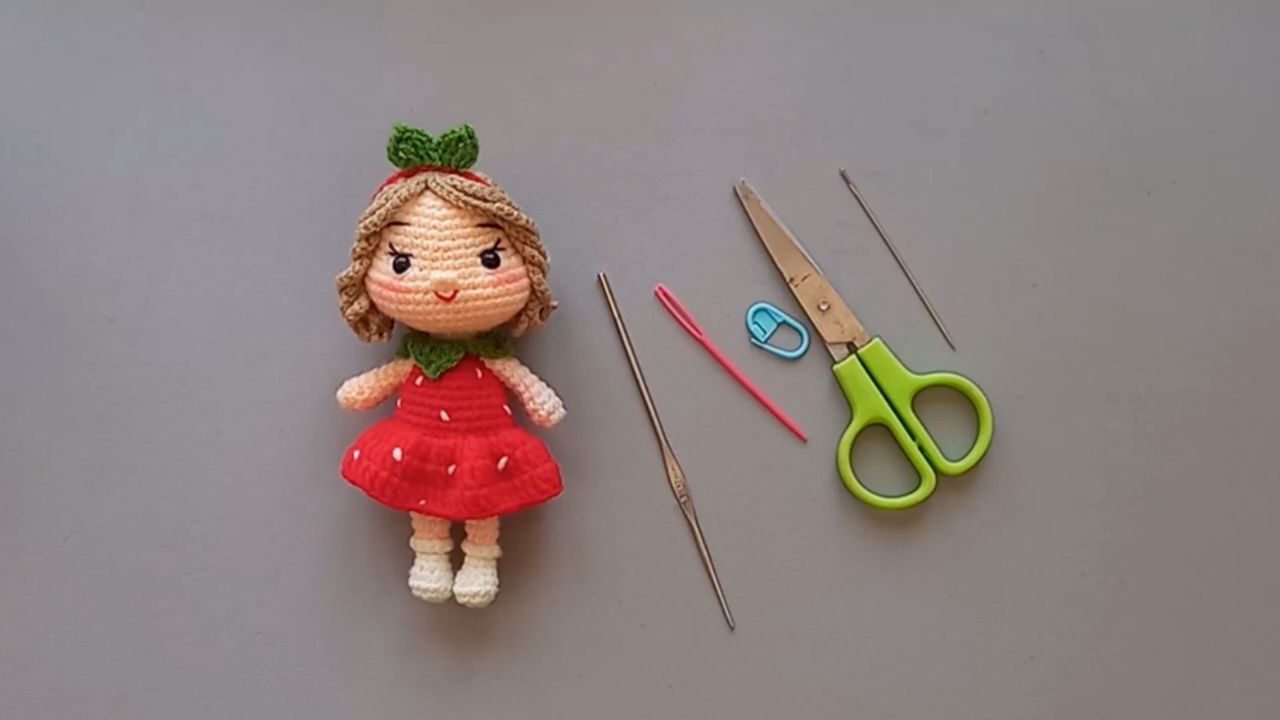 草莓女孩钩法教程