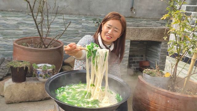 挖一些黄窝窝菜,吃一顿酸汤青菜面,清淡爽口真鲜美