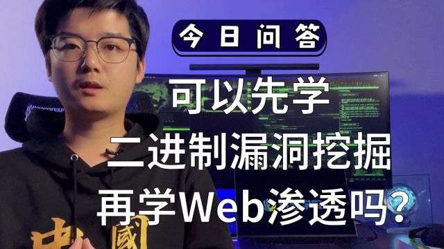 可以先学二进制漏洞挖掘再学Web渗透吗?