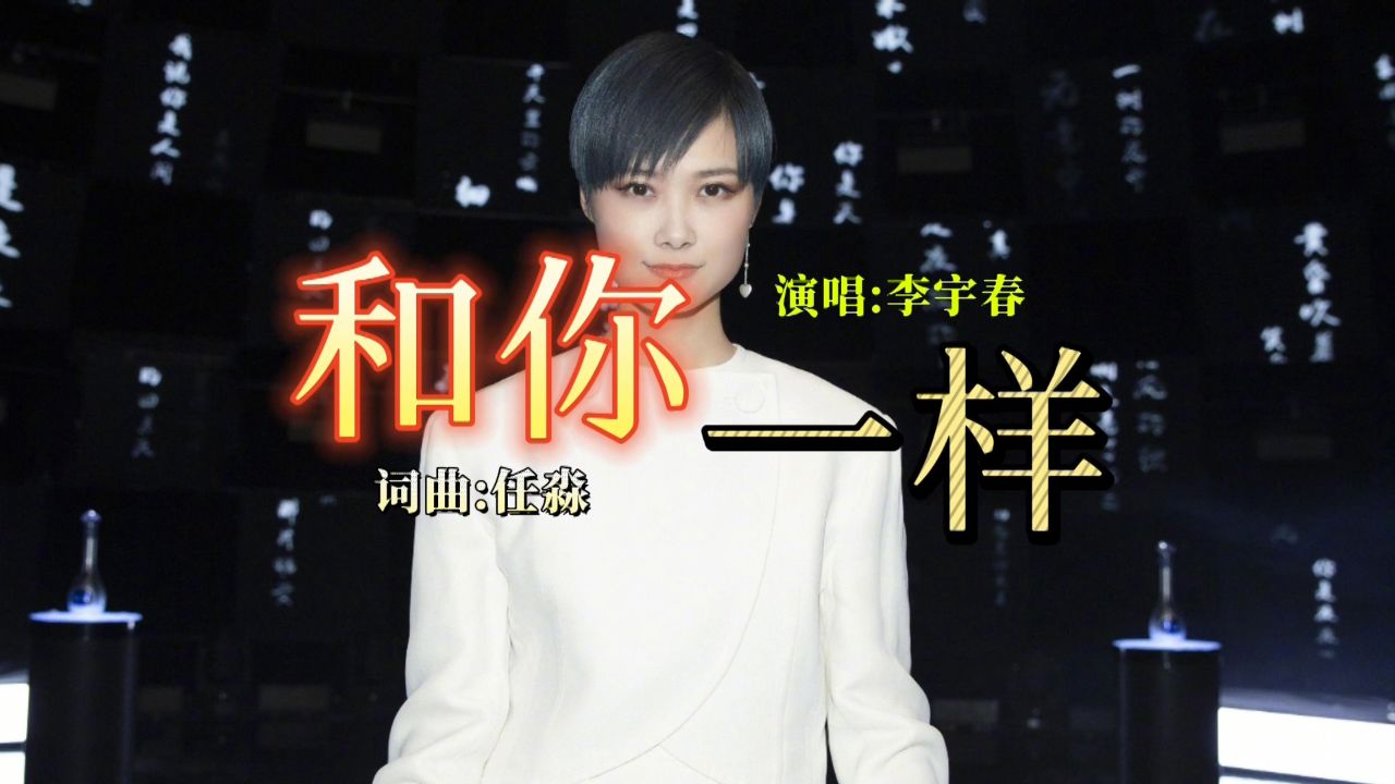 李宇春代表歌曲《和你一样》,基金会的公益宣传歌曲