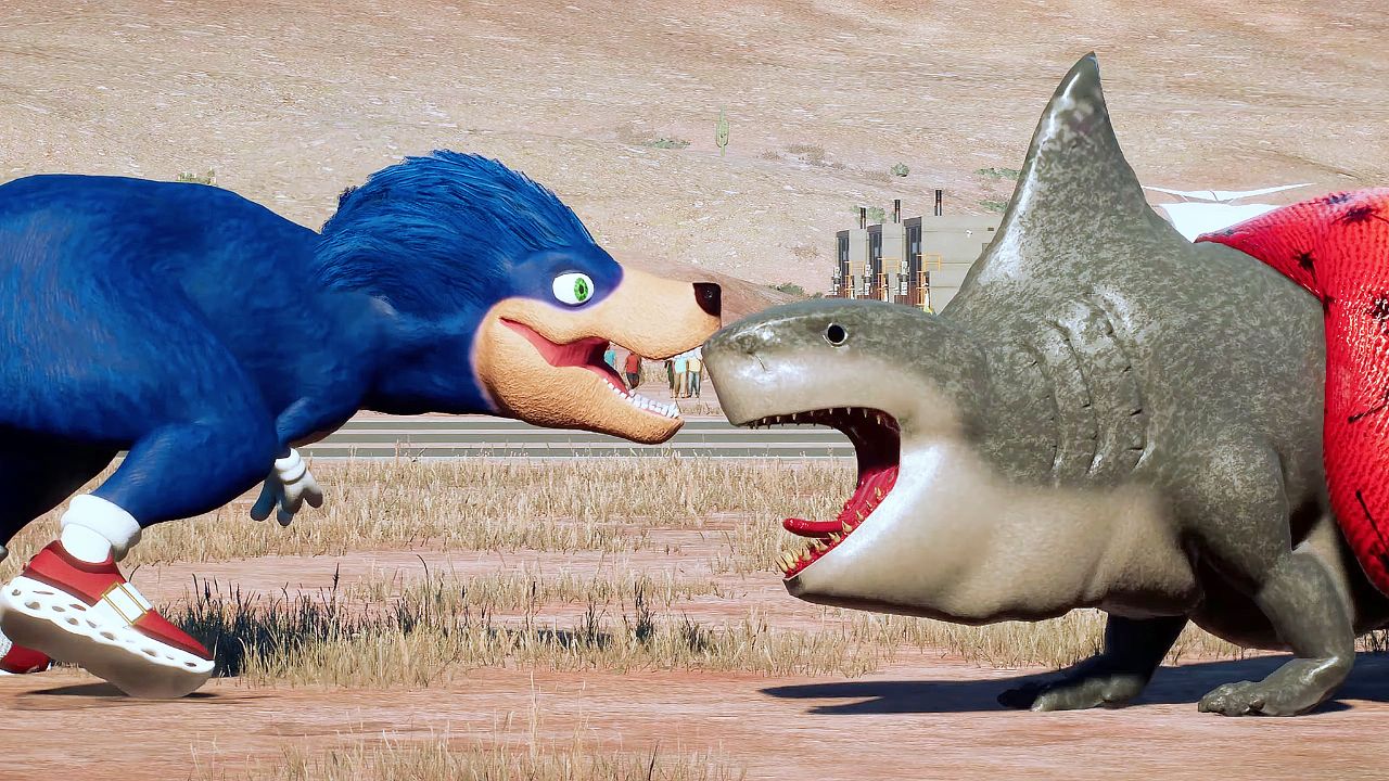 霸王龙(索尼克),鲨鱼王,狂暴龙(酷霸王) ~ 侏罗纪世界进化