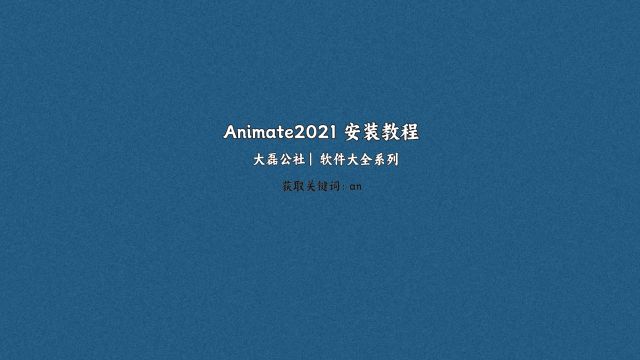 Animate2021安装教程