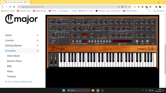 Pro54 Synthesizer by CMajor (No Talking)