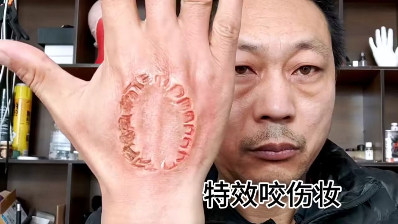 咬伤妆特效化妆