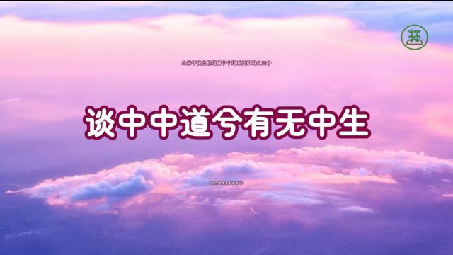 30【谈中中道兮有无中生】《山林子谈自然道德中中禅系列组诗》鹤清工作室