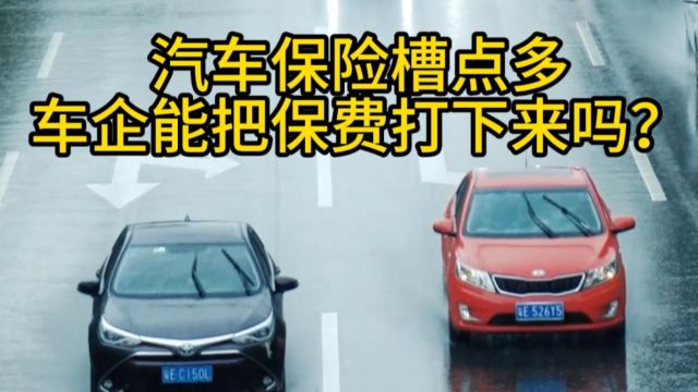 汽车保险槽点多,车企能把保费打下来吗?