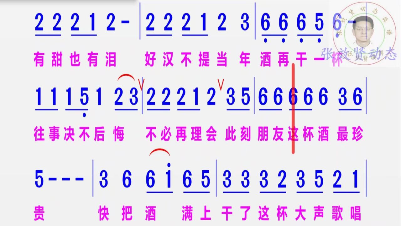 《朋友的酒》简谱演唱完整版
