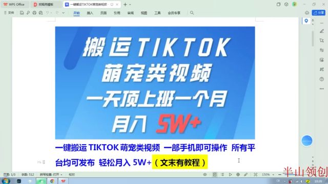 一键搬运TIKTOK萌宠类视频 :手机可操作,全平台 发布,轻松月入5W+