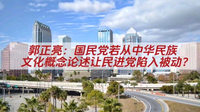 郭正亮:国民党若从中华民族文化概念切入论述让民进党陷入被动?