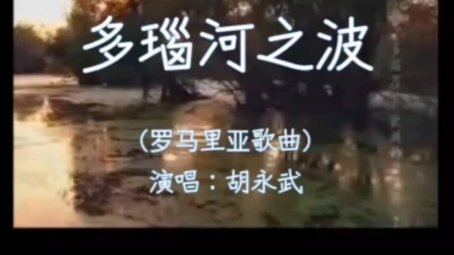 《多瑙河之波》(低中音)罗马里亚经典歌曲.胡永武演唱.