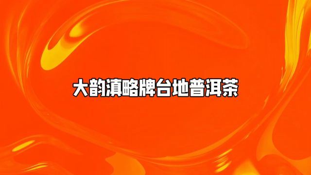 大韵滇略牌台地普洱茶