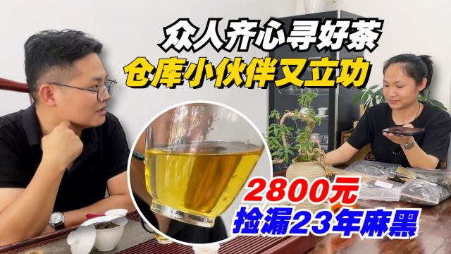 众人齐心寻好茶!仓库小伙伴又立功!老高捡漏23年麻黑仅要2800?