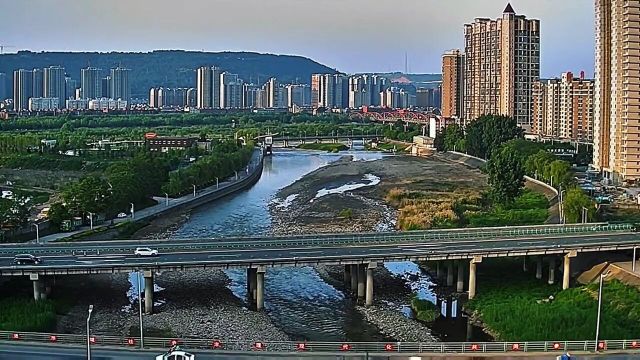 #河边美景#航拍城市风景