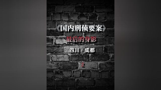 四川惨案:最后的身影.中