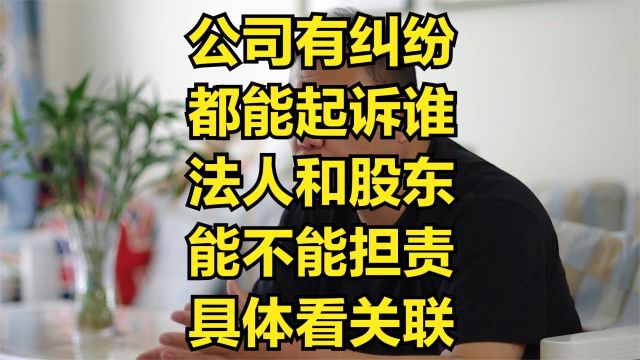 起诉公司能否将法定代表人一并起诉?能不能起诉股东和实际控制人